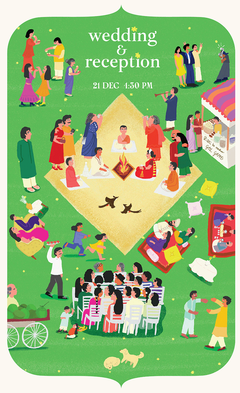 Wedding illustration artwork