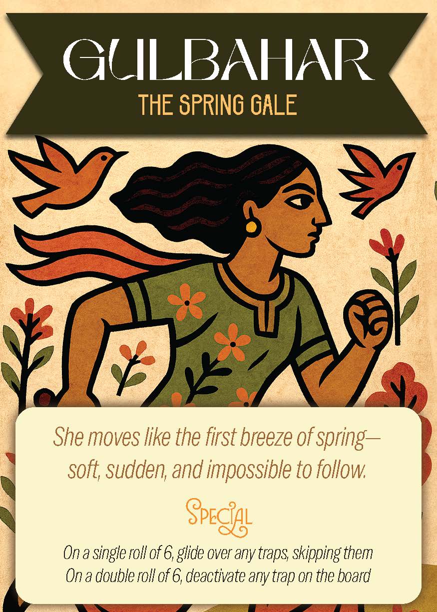 Ludo RPG flat character card Gulbahar Speedster