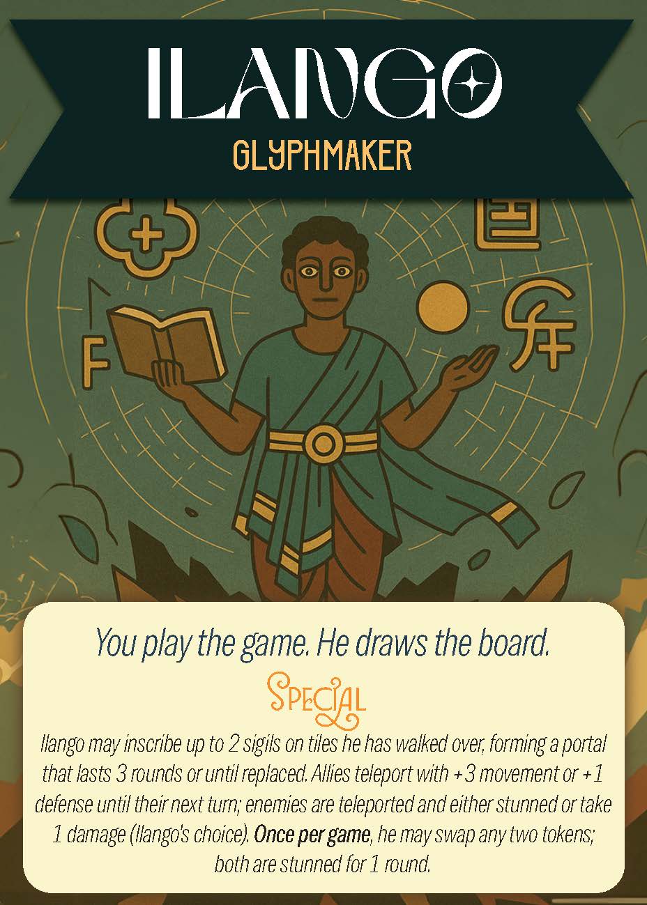 Ludo RPG flat character card Ilango Mystic