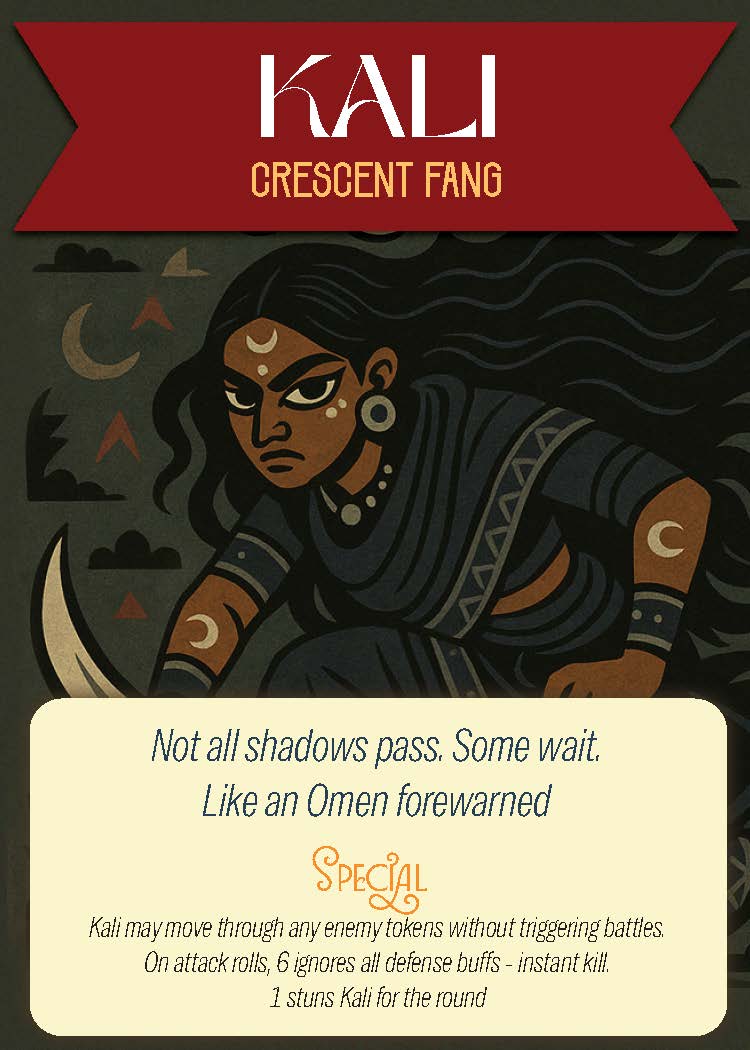 Ludo RPG flat character card Kali Assassin