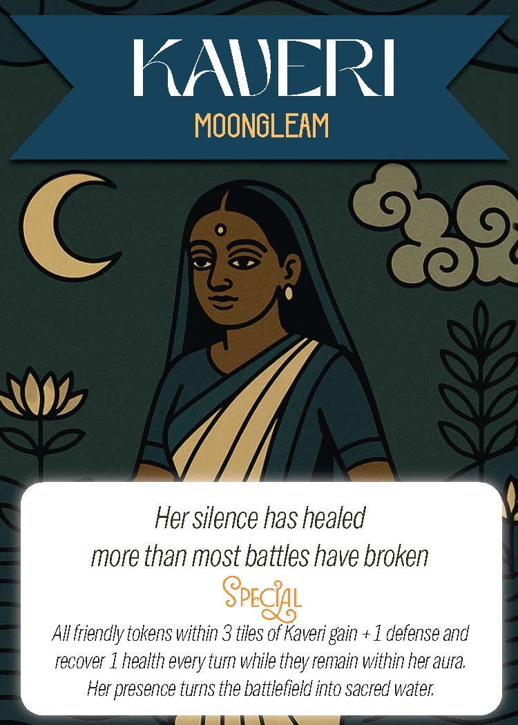 Ludo RPG flat character card Kaveri Cleric